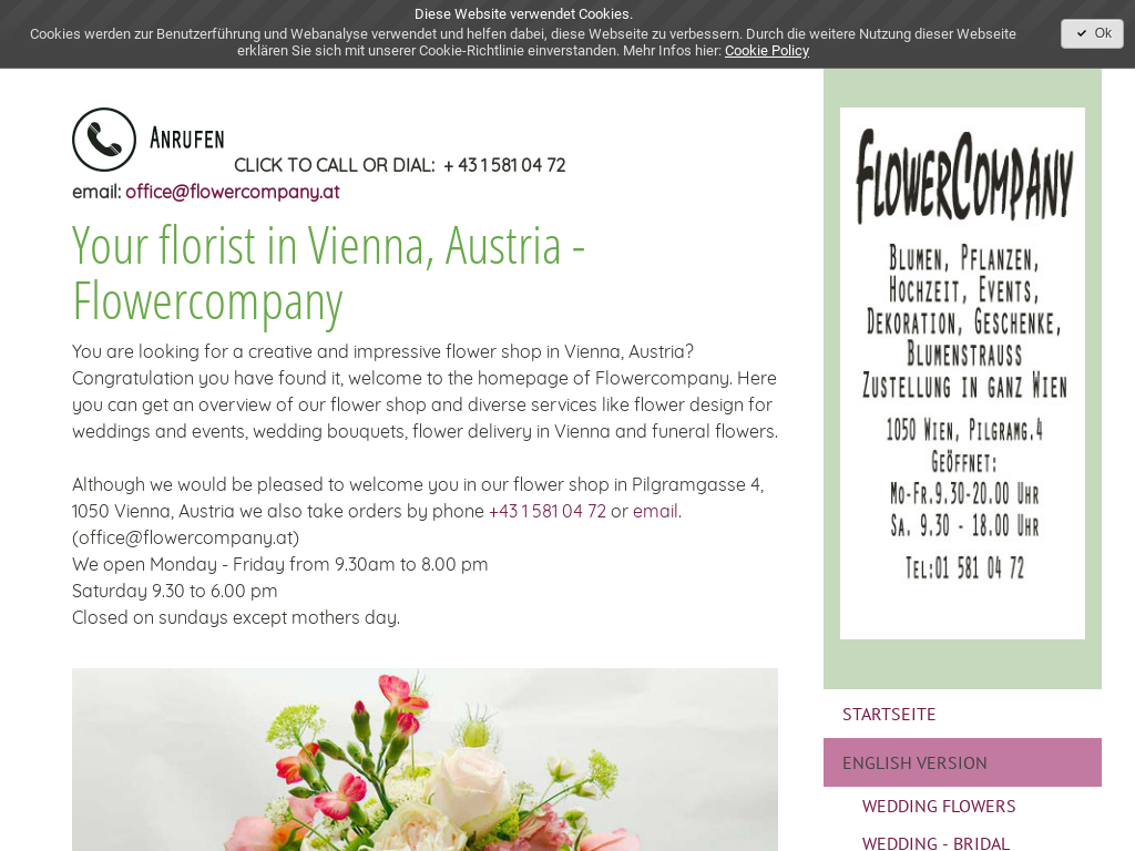 Florist in Vienna, Austria. Creative and impressive - FlowerCompany